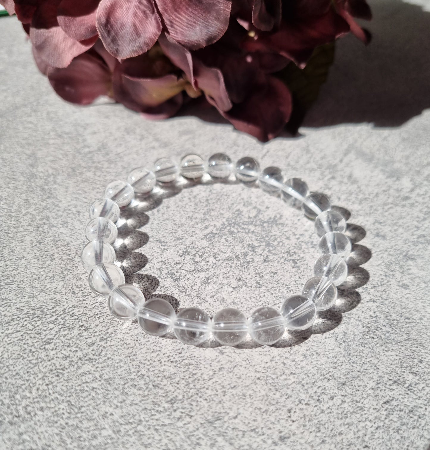 Armband av Klar Bergkristall, 8mm