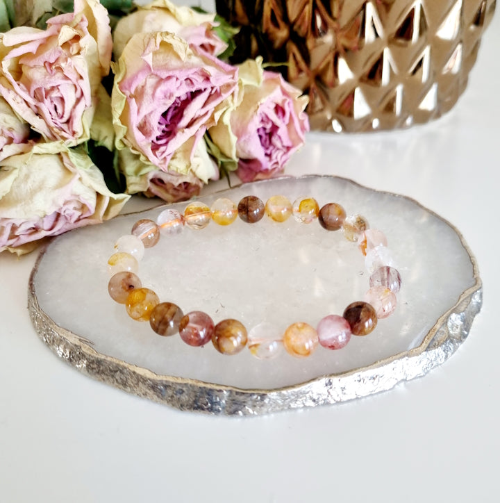 Armband Hematoid och Golden Healer Mix, 8mm