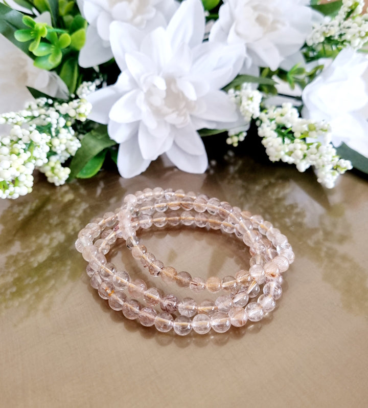Armband Rutilkvarts, 6mm