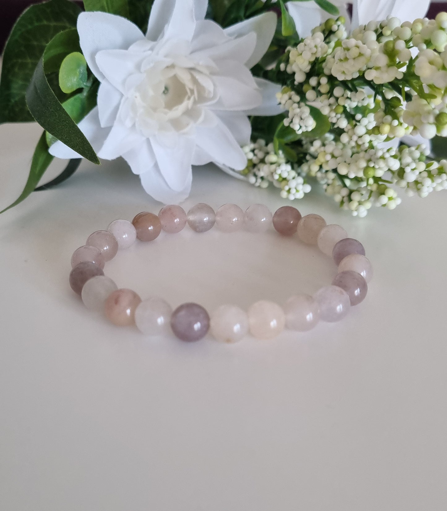 Armband Rosa aventurin, 8mm