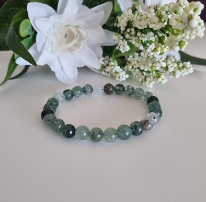 Armband Grön Lodolit, 8mm
