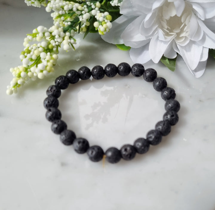 Armband Lavasten, 8mm