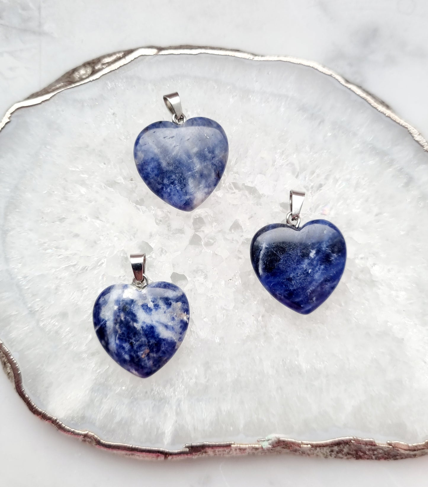 Sodalit hjärtan, halsbandshängen