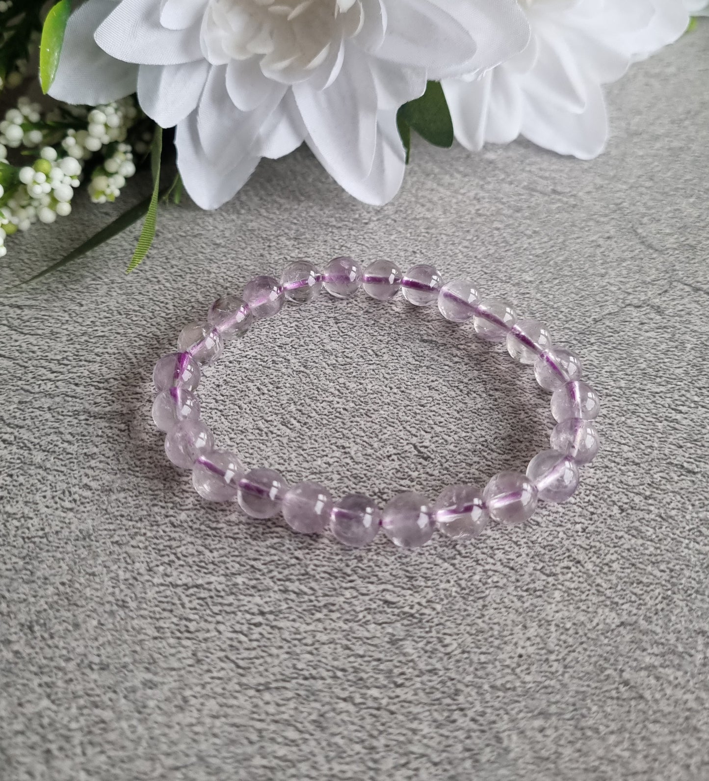 Armband Lavendel Ametist, 8mm