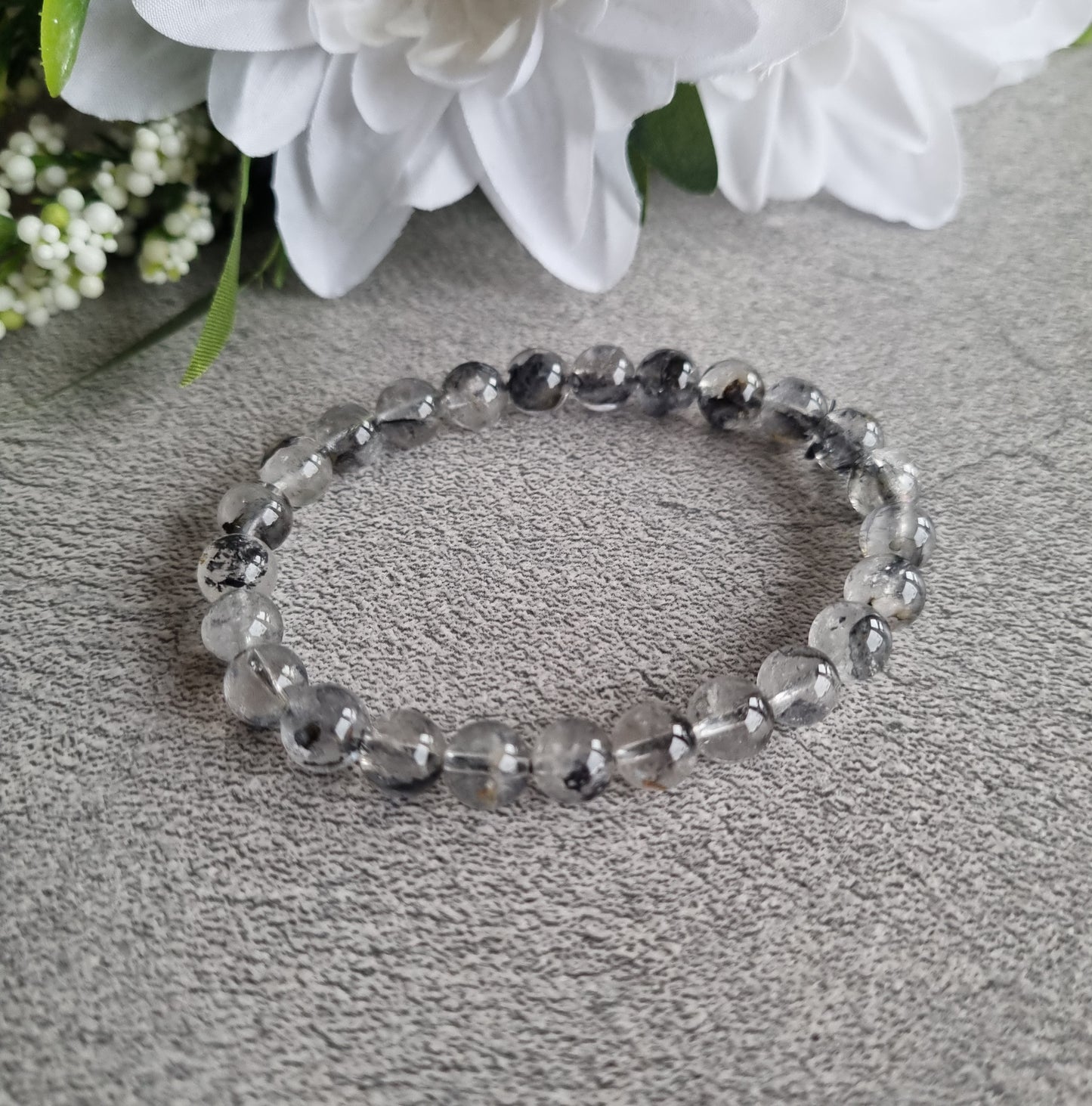 Armband Herkimer diamant, 8mm