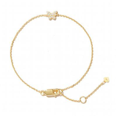 Armband Fjäril och Moissanite, 10K eller 18K