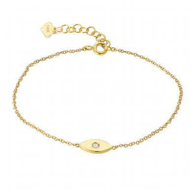 Armband Öga " onda ögat", 10K eller 18K