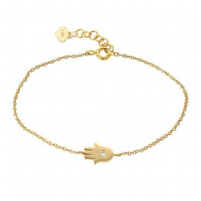Armband Hamsa hand, 10K eller 18K