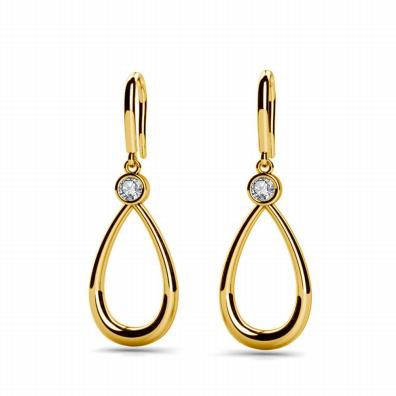 Örhänge Droppe med Moissanite, 10K eller 18K
