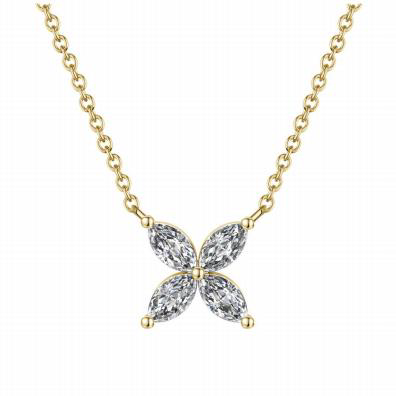 Halsband Fjärilsform med Moissanite, 10K eller 18K