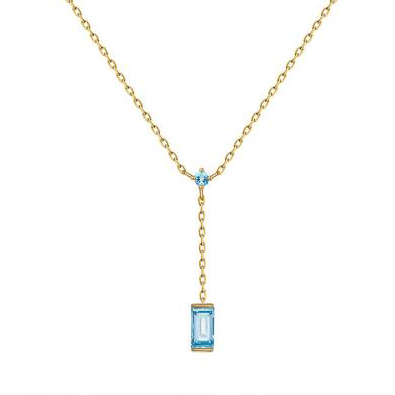 Halsband med Topas, 10K eller 18K