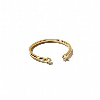 Ring med Moissanite, 10K eller 18K