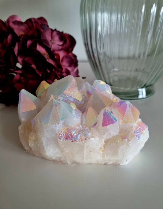 Bergkristall Kluster med Aura