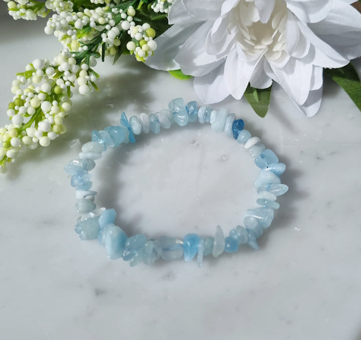 Armband Akvamarin, chips