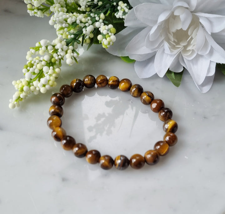 Armband Tigeröga, 8mm