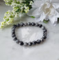 Armband SnöflingeObsidian, 8mm