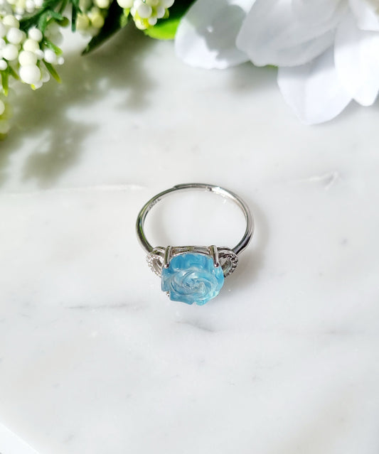Ring Akvamarin och Sterling Silver