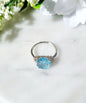 Ring Akvamarin och Sterling Silver