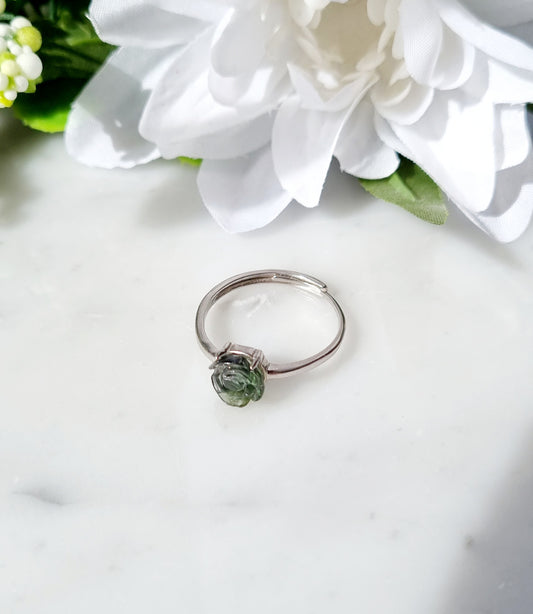 Ring Grön turmalin och Sterling silver925