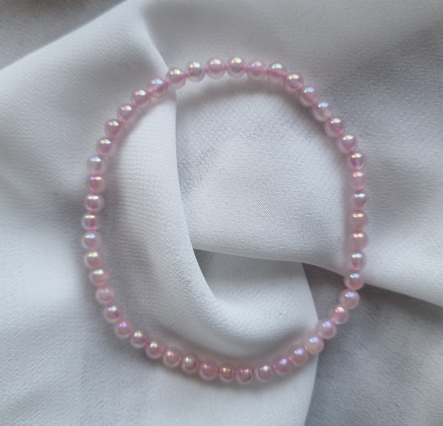 Rosenkvarts Aura, 4mm