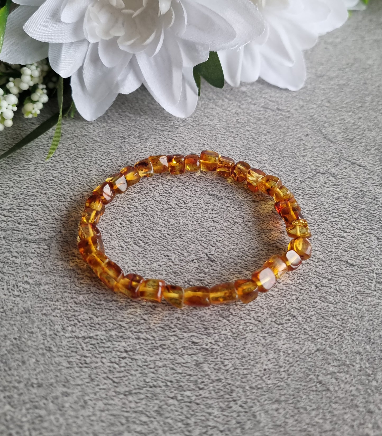 Armband Bärnsten, oregelbundna pärlor