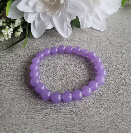 Armband Lila Calcedon, 8mm